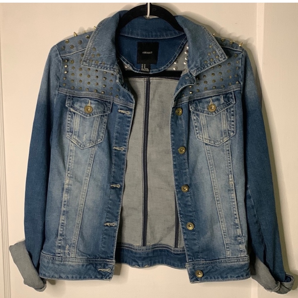 Studded Denim Jean Jacket